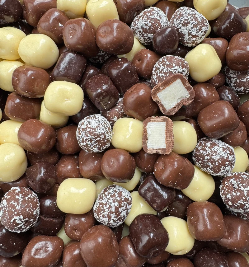 Chocolate coconut cubes