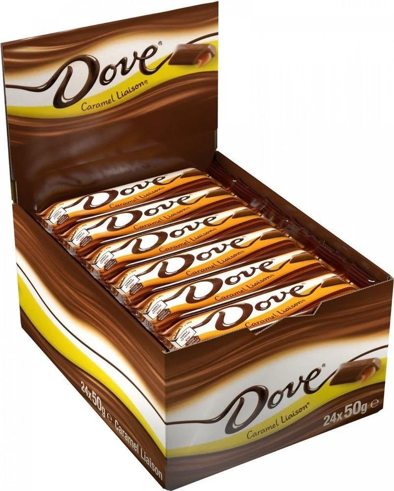 Dove Liaison Twin Caramel Chocolate With Filling 24x50G