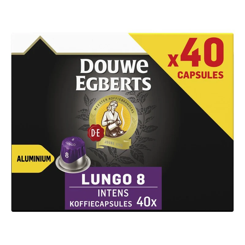 Douwe Egberts Lungo Intens Coffee Cups Benefit Suit 40-Pack