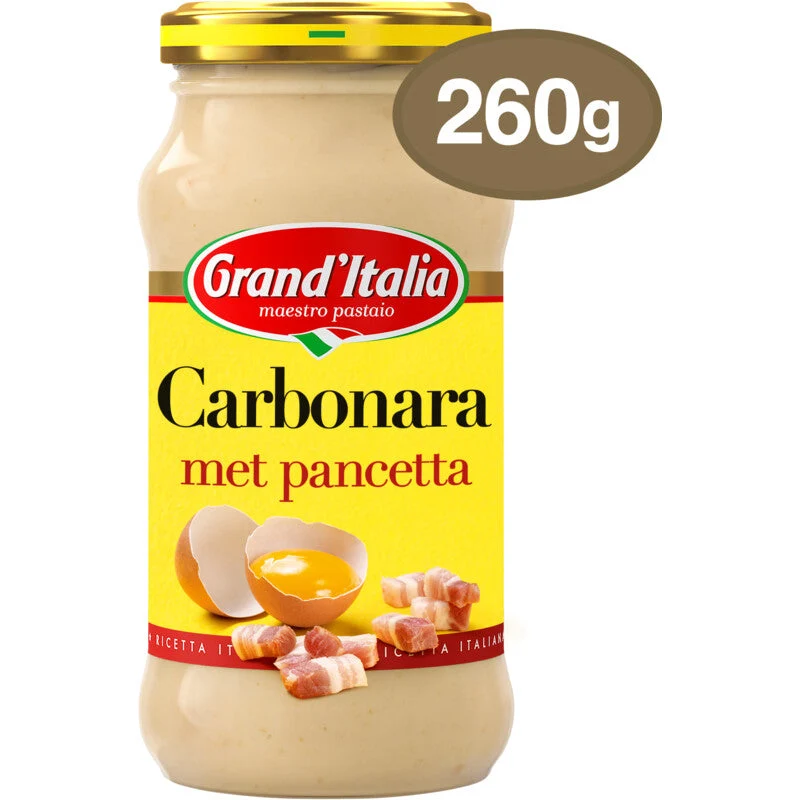Grand'Italia Carbonara with Bacon and Cheese Jar