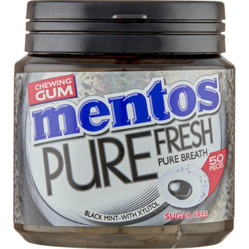 Mentos Gum Bottle Pure Fresh Black Mint