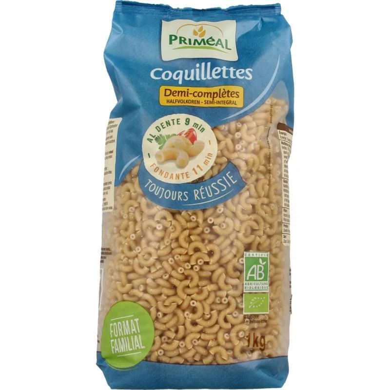 Primeal Macaroni elleboogjes halfvolkoren bio 1kg