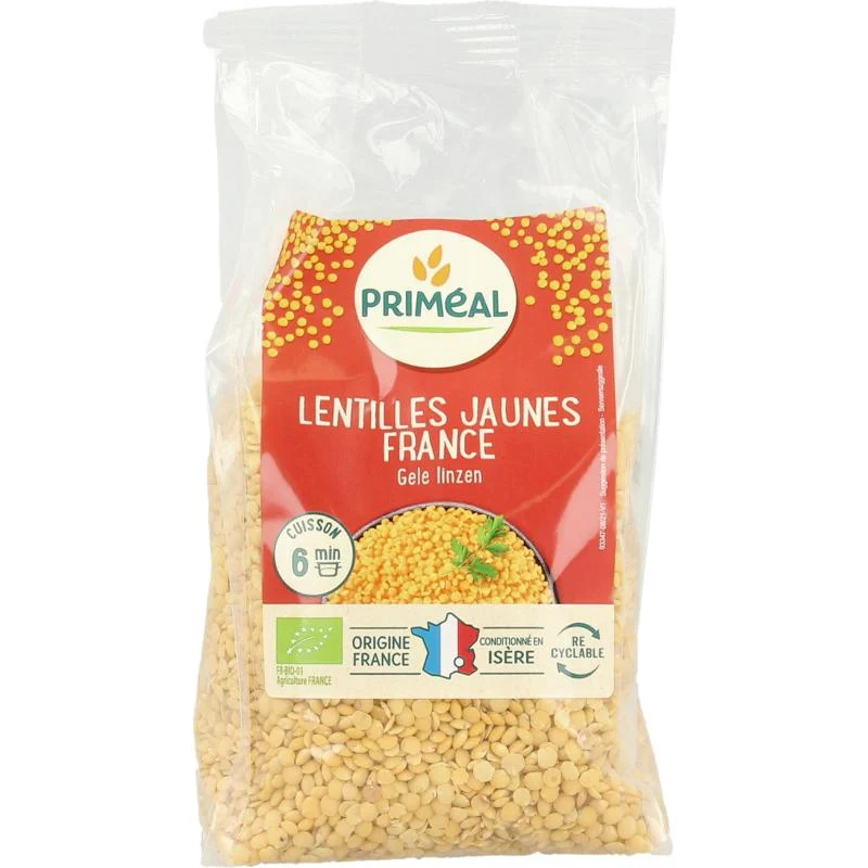 Primeal Gele linzen uit Frankrijk bio 400g