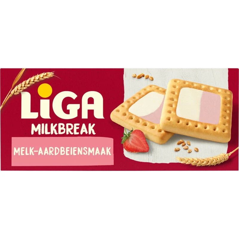 Liga Milkbreak Biscuits Duo Milk-Strawberry