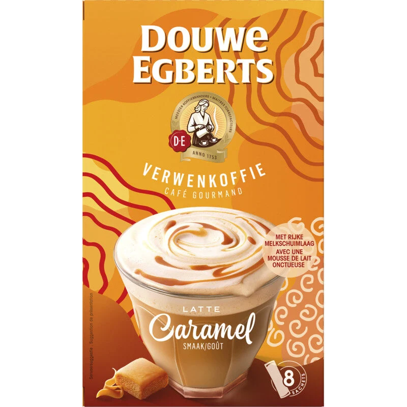 Douwe Egberts Verwenkoffie Latte Caramel Instant Coffee
