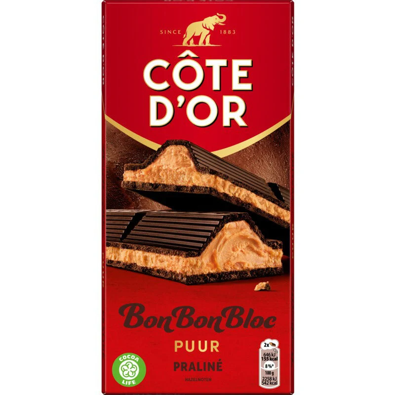 Côte d'Or Bonbonbloc Praline Pure