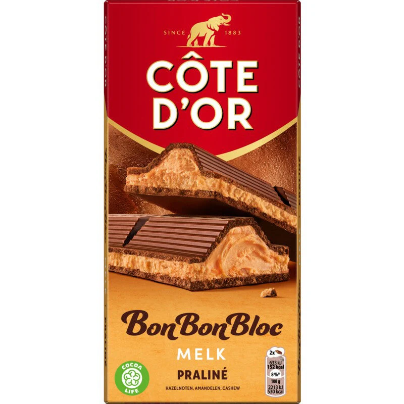 Côte d'Or Bonbonbloc Praline Milk