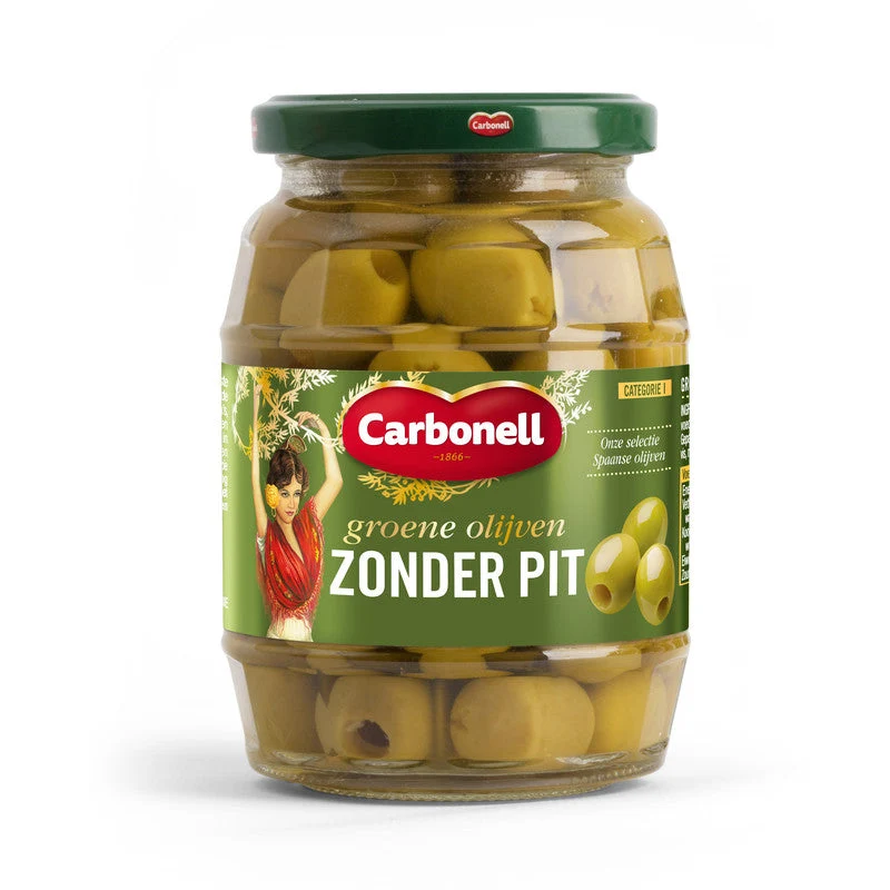 Carbonell Green Olives without Stone XL
