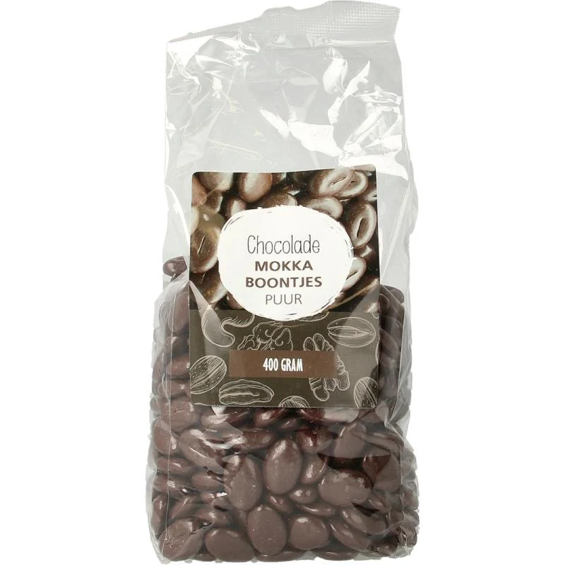 Mijnnatuurwinkel Chocolade mokka boontjes puur 400g