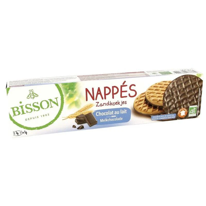 Bisson Zandkoekjes melk chocolade bio 160g