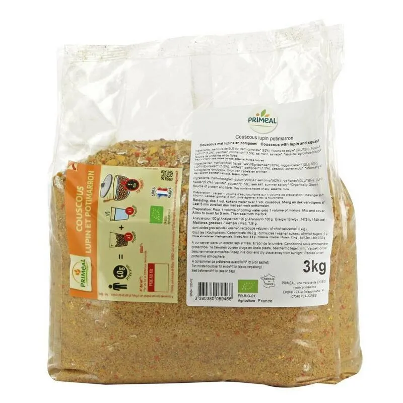 Primeal Couscous lupine & pompoen bio 3000g