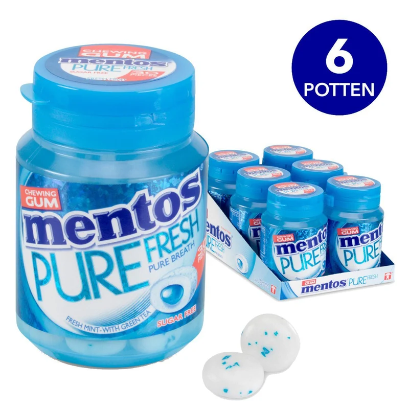Mentos Fresh Mint Pure Fresh 6x60G