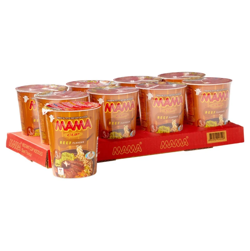 Mama Instant Cup Noodles Beef 8x70G