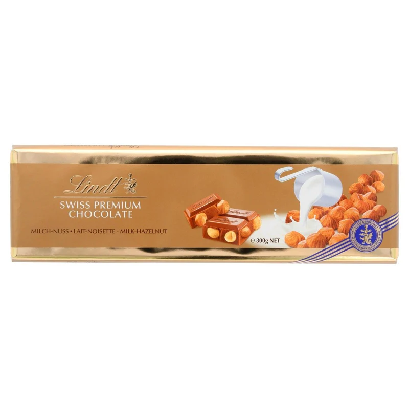 Lindt Chocolate Tablet Milk With Roasted Hazelnuts