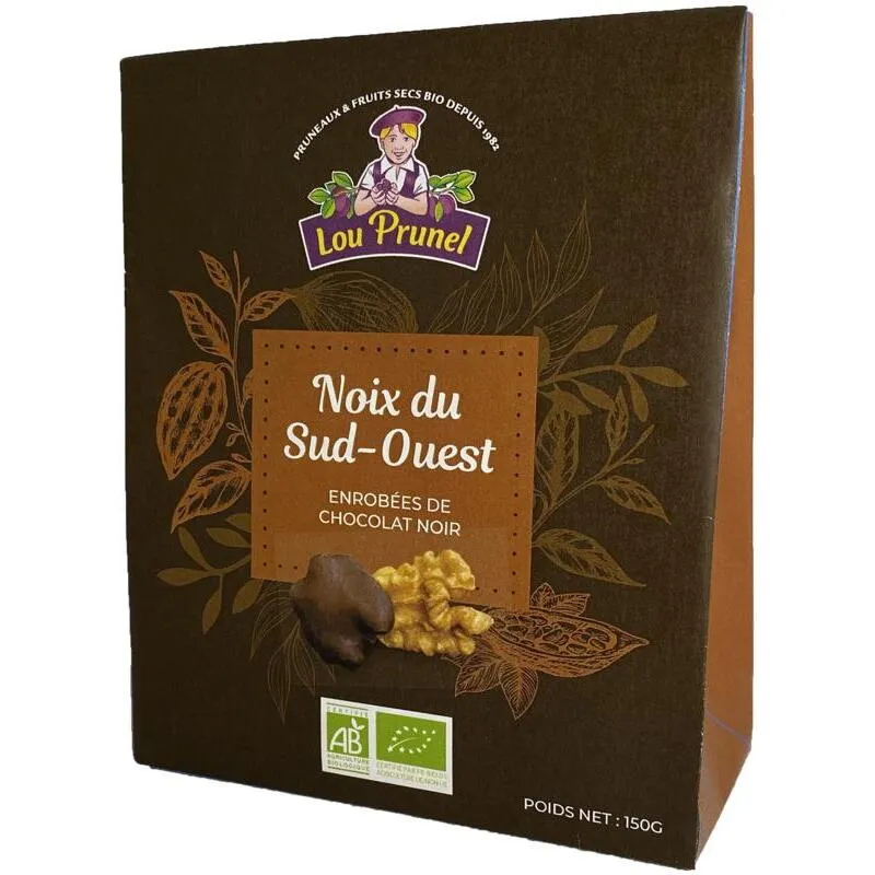 Lou Prunel Walnoten in pure chocolade bio 150g