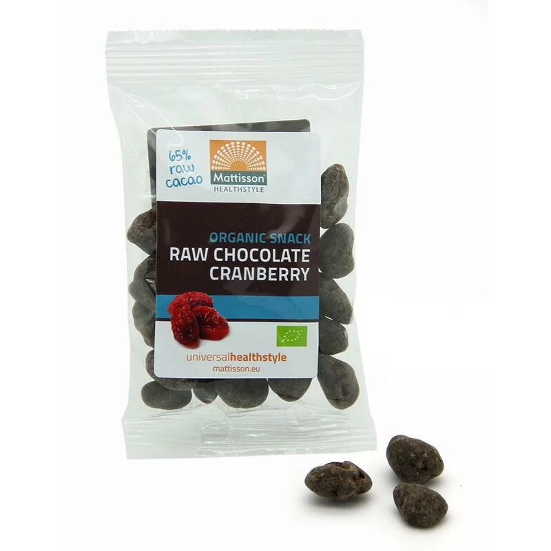 Mattisson Cranberries snack raw chocolate bio 35g