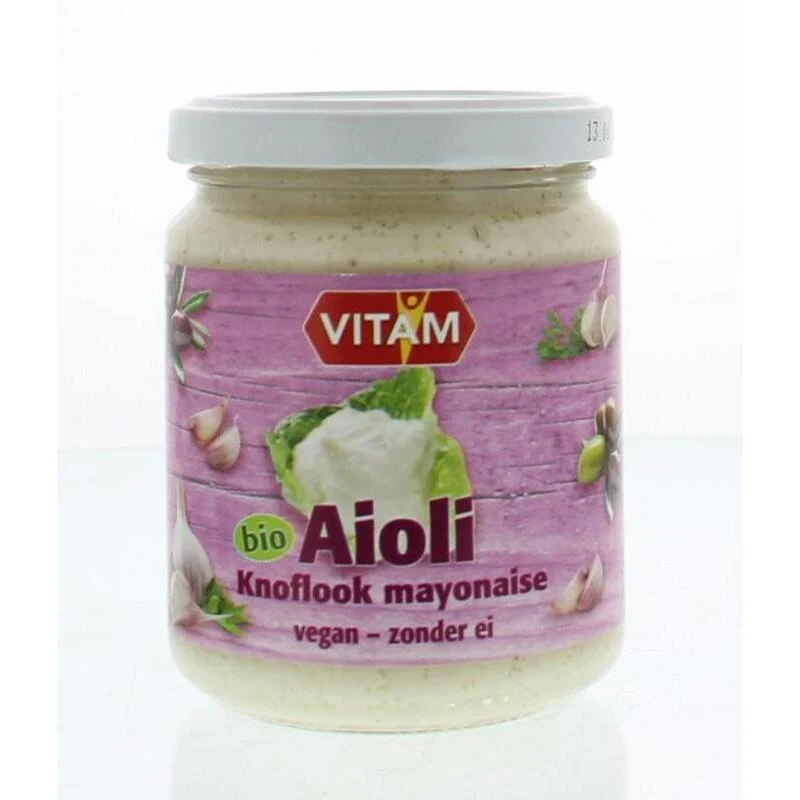Vitam Aioli knoflook mayonaise bio 225ml