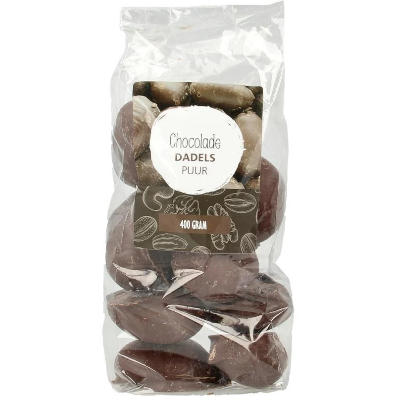 Mijnnatuurwinkel Chocolade dadels puur 400g