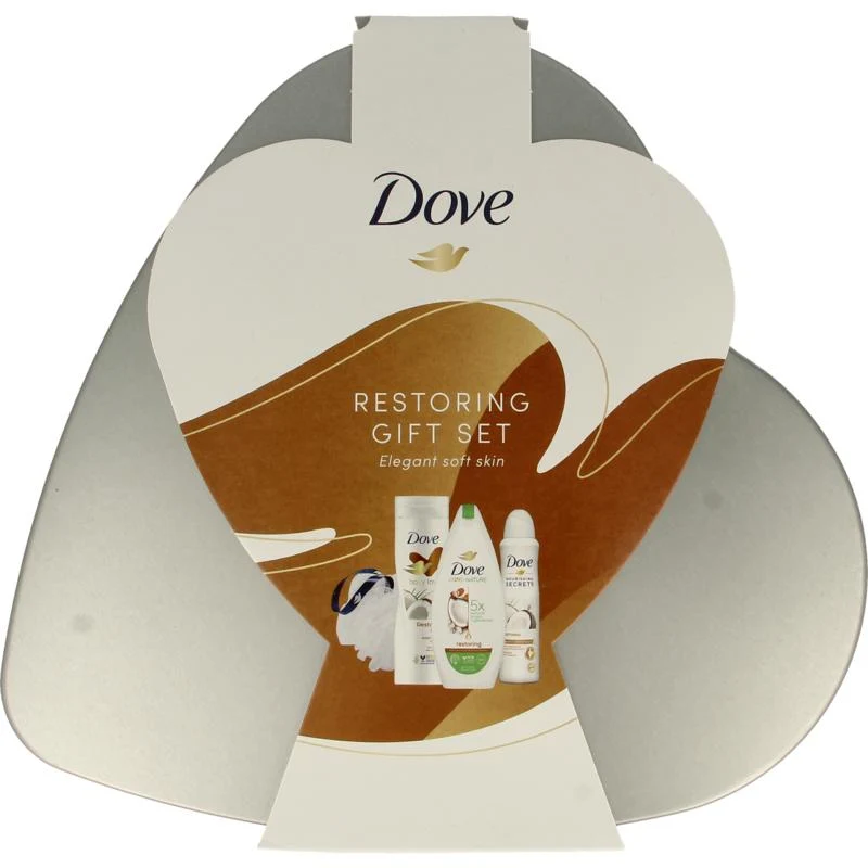 Dove Geschenkverpakking hartblik coconut 1set