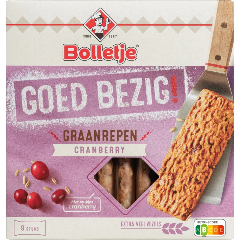 Bolletje Goed Bezig Crispy Cranberry Cereal Bar