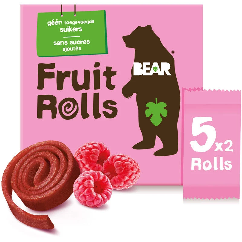 Bear Fruitsnack Raspberry Yoyo Candy Rolls