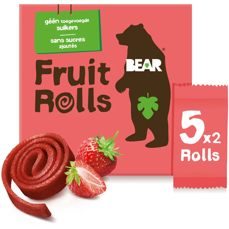 Bear Fruitsnack Strawberry Yoyo Candy Rolls