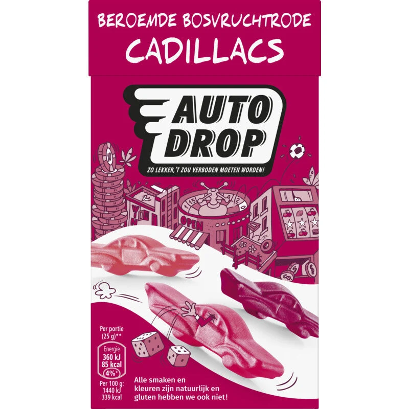 Autodrop Rode Cadillacs