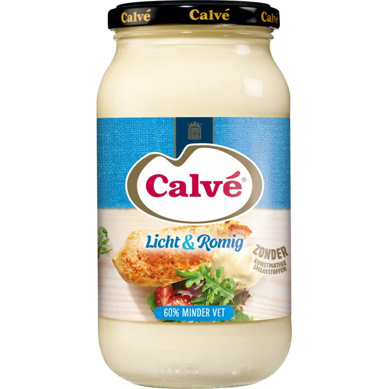 Calvé Mayonnaise Light & Creamy Sauce Jar