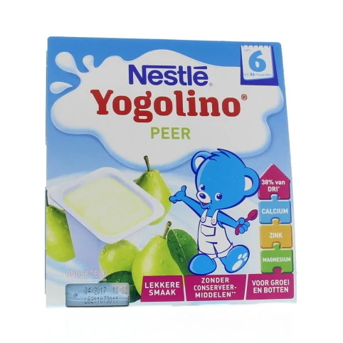 Nestle Yogolino peer 6 mnd 100 gram 4x100g