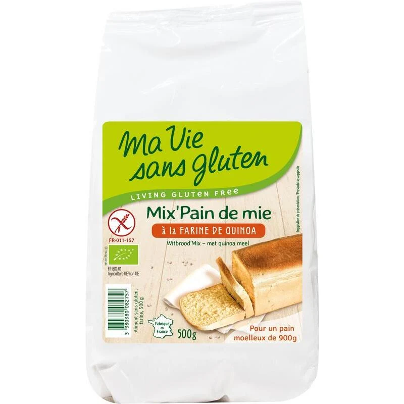 Ma Vie Sans Wit broodmix met quinomeel bio glutenvrij 500g