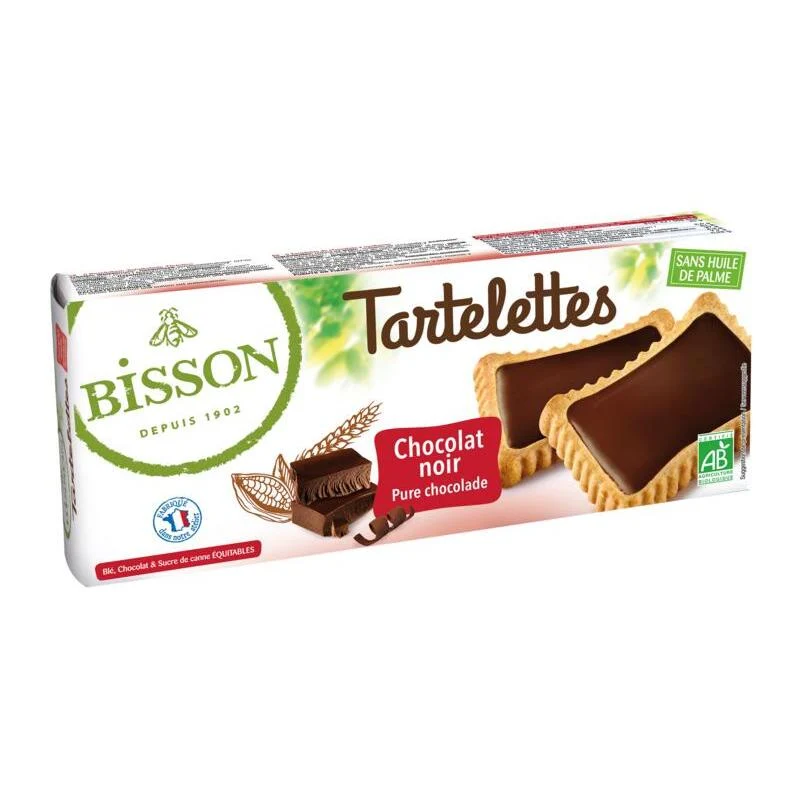 Bisson Tartelettes koekjes met pure chocolade bio 150g