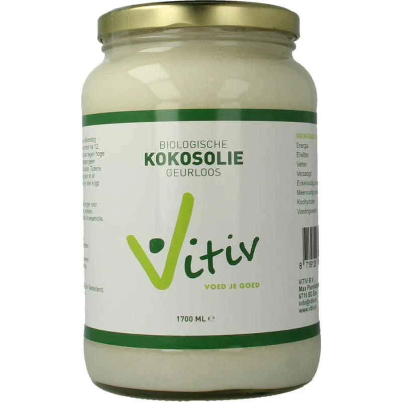 Vitiv Kokosolie geurloos bio 1700ml