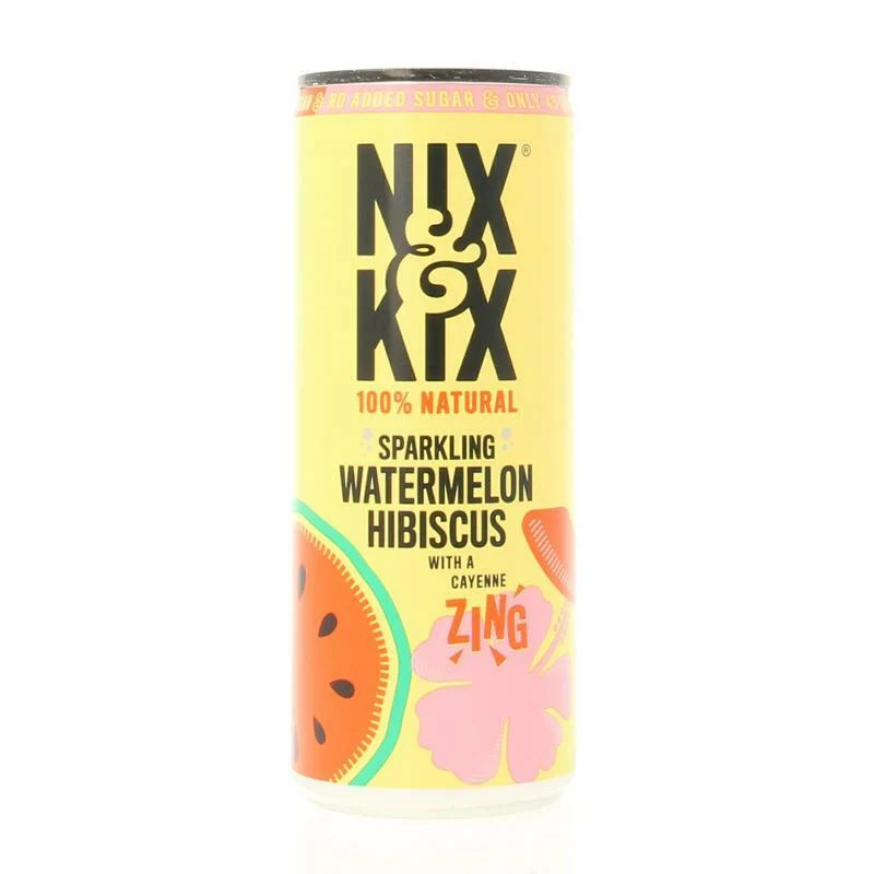 Nix & Kix Watermelon hibiscus blikje 250ml