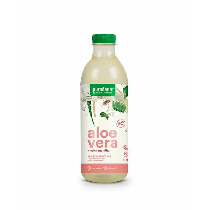 Purasana Aloe vera drink gel ashwagandha vegan bio 1000ml