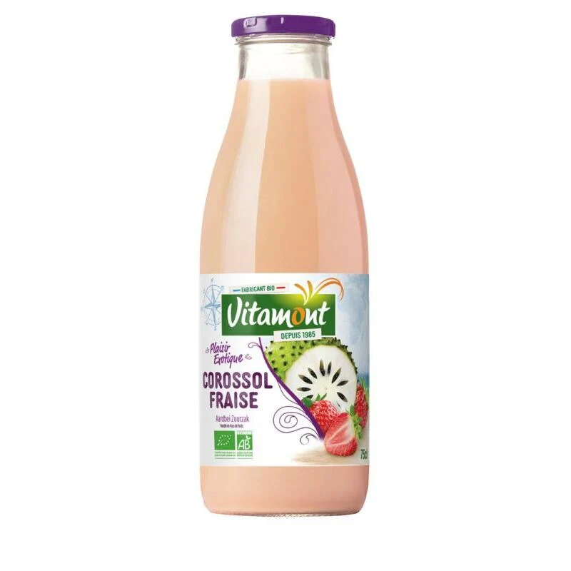 Vitamont Zuurzak aardbeien cocktail bio 750ml