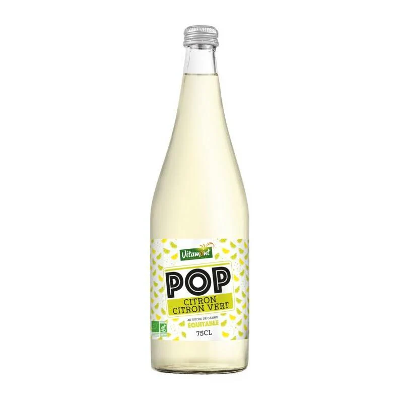 Vitamont Pop lime & lemon frisdrank bio 750ml