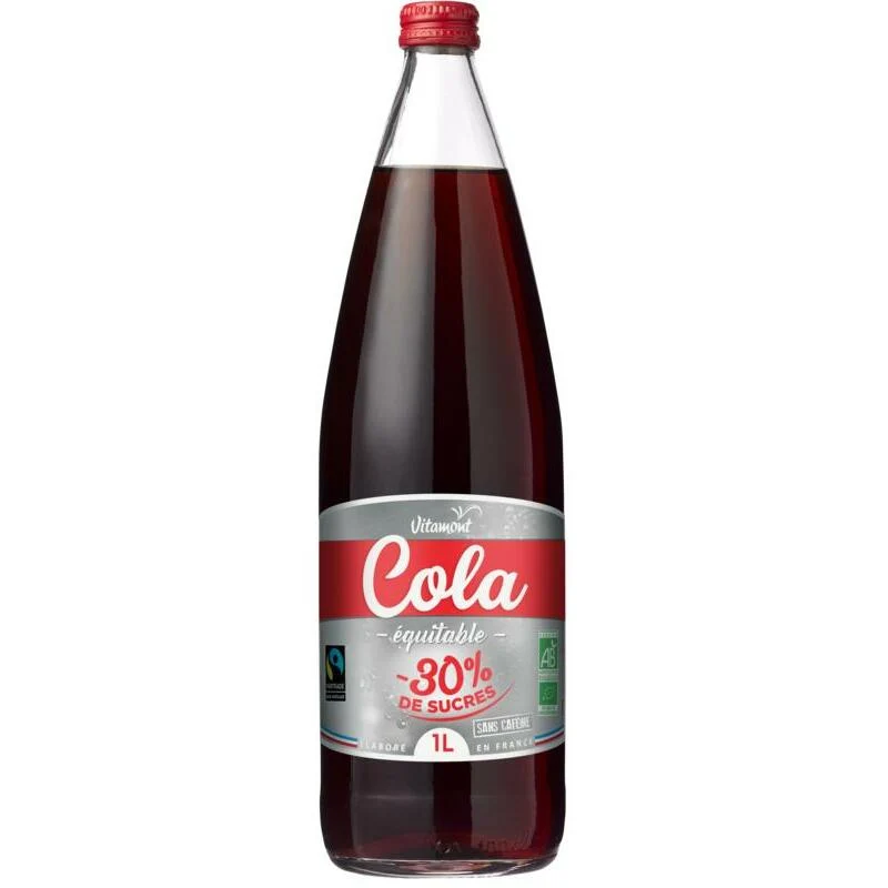 Vitamont Organic cola 30% minder suiker bio 1000ml