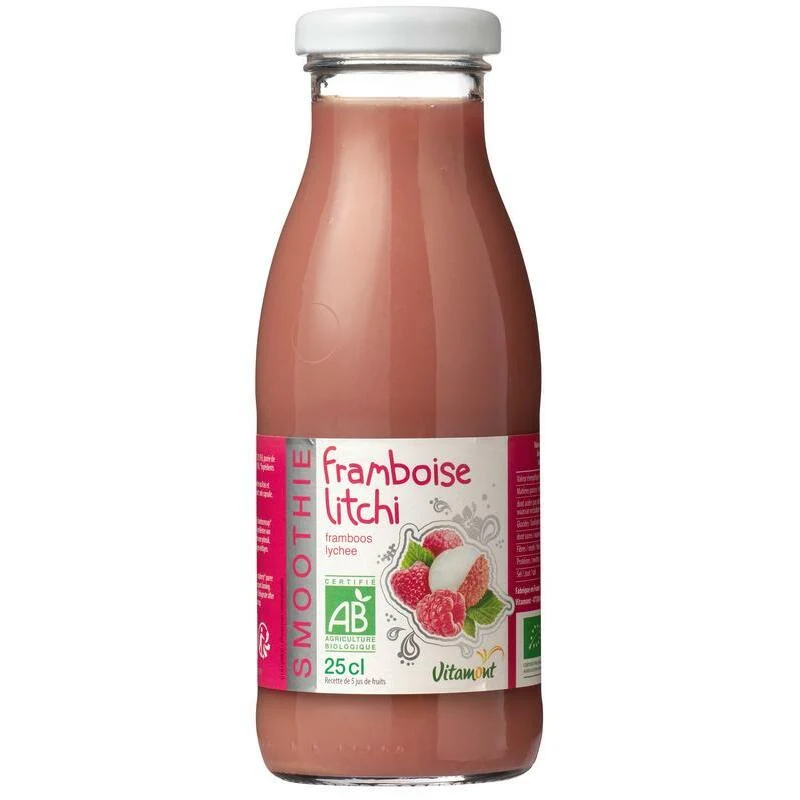 Vitamont Smoothie framboos & lichee bio 250ml