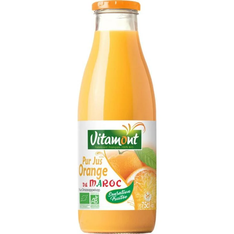 Vitamont Puur sinaasappel Morocco fruit bio 750ml