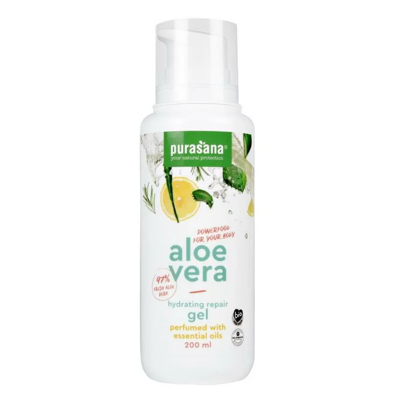 Purasana Aloe vera gel 97% met essentiele olie vegan bio 200ml