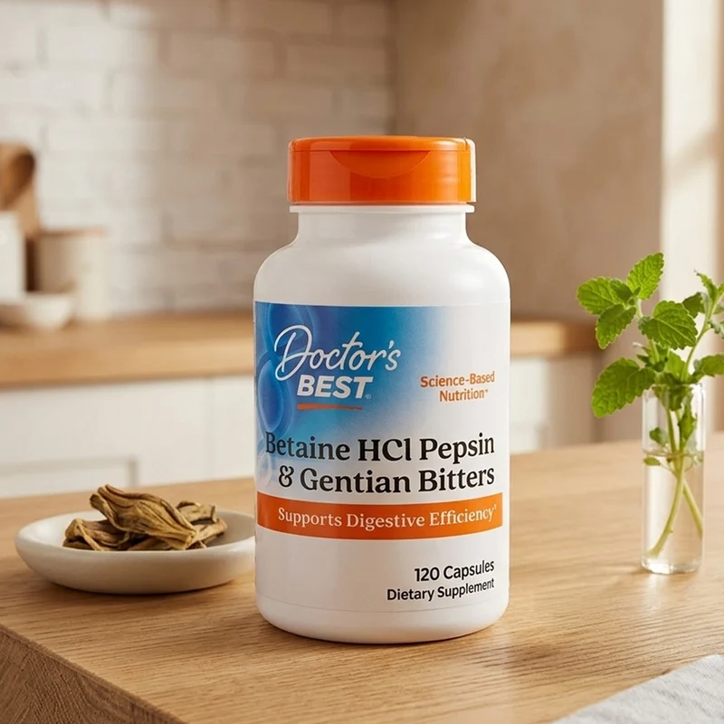 Betaine HCl Pepsin & Gentian Bitters – 120 capsules