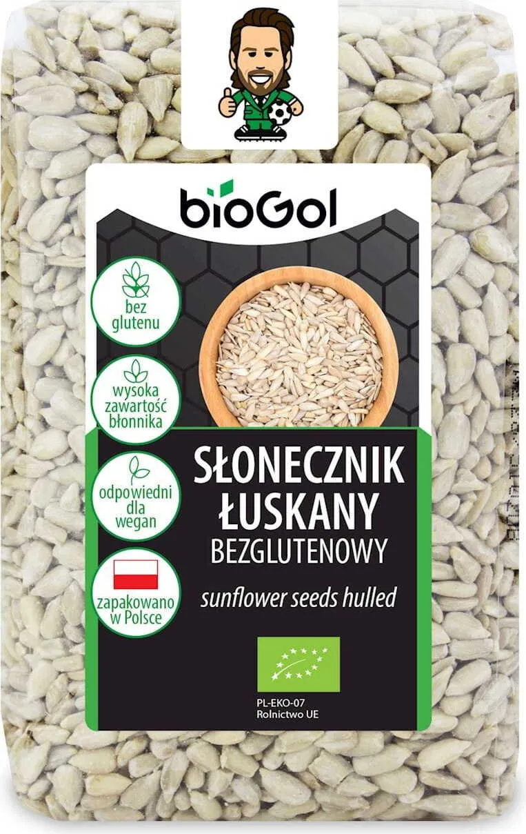 Glutenfreie geschälte Sonnenblumen BIO 350 g - BIOGOL DATE: 11.2025