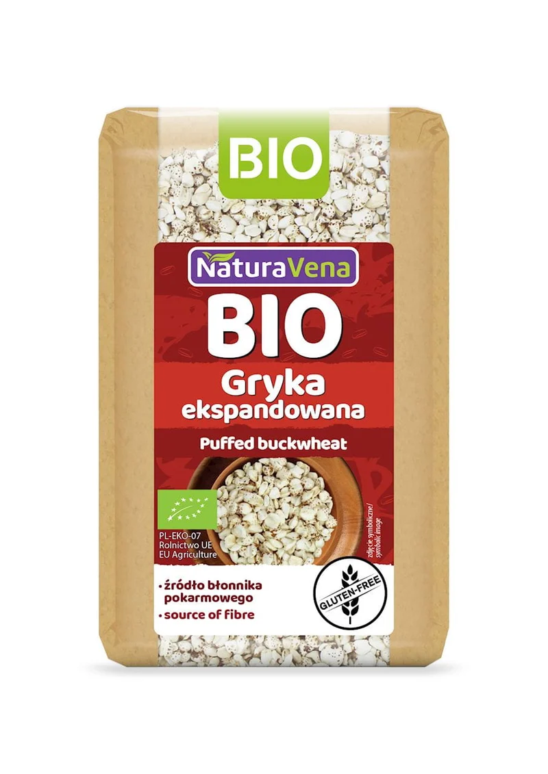 Glutenfreier expandierter Buchweizen BIO 80 g - NATURAVENA DATE: 01.2026