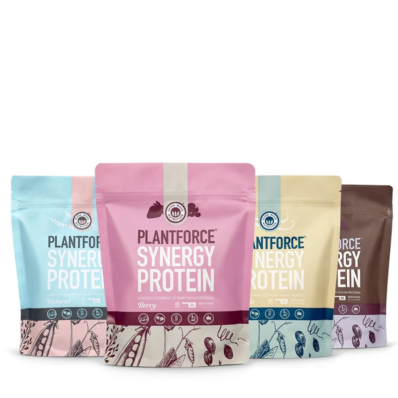 Synergy Protein Alle Smaken – 4 x 400g – 3+1 Gratis