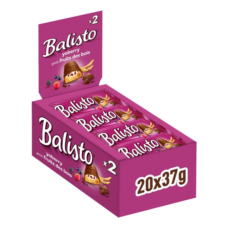Balisto Bar Milk Chocolate With Yobryry And Forest Fruit 20x37G