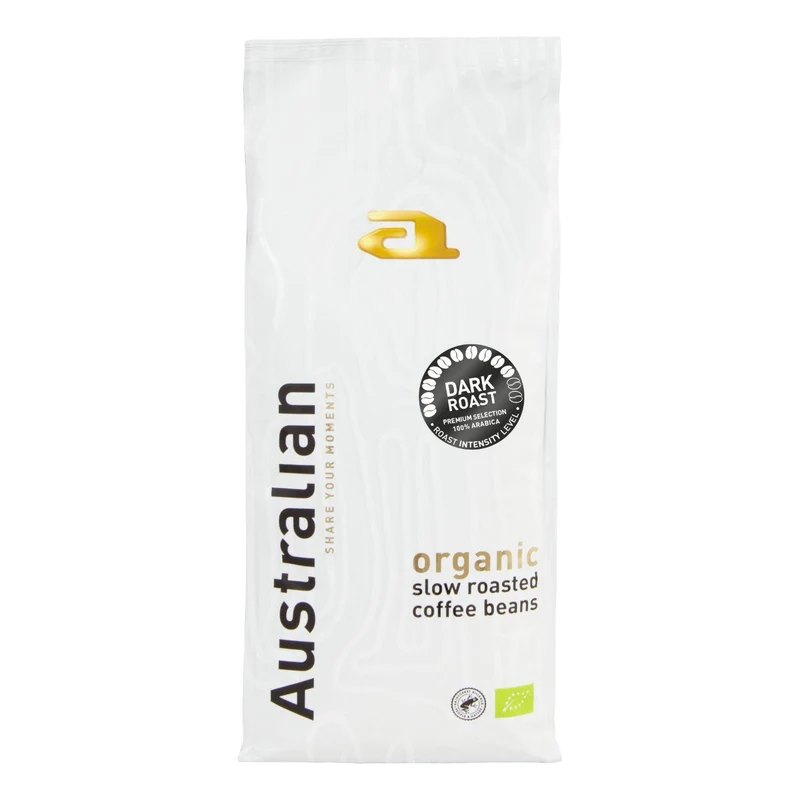 Australian Organic Coffee Beans Dark Roast, Bio