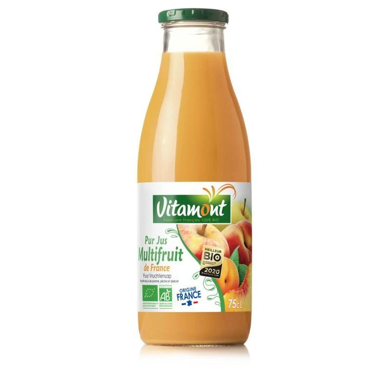 Vitamont Puur 3 vruchtensap bio 750ml