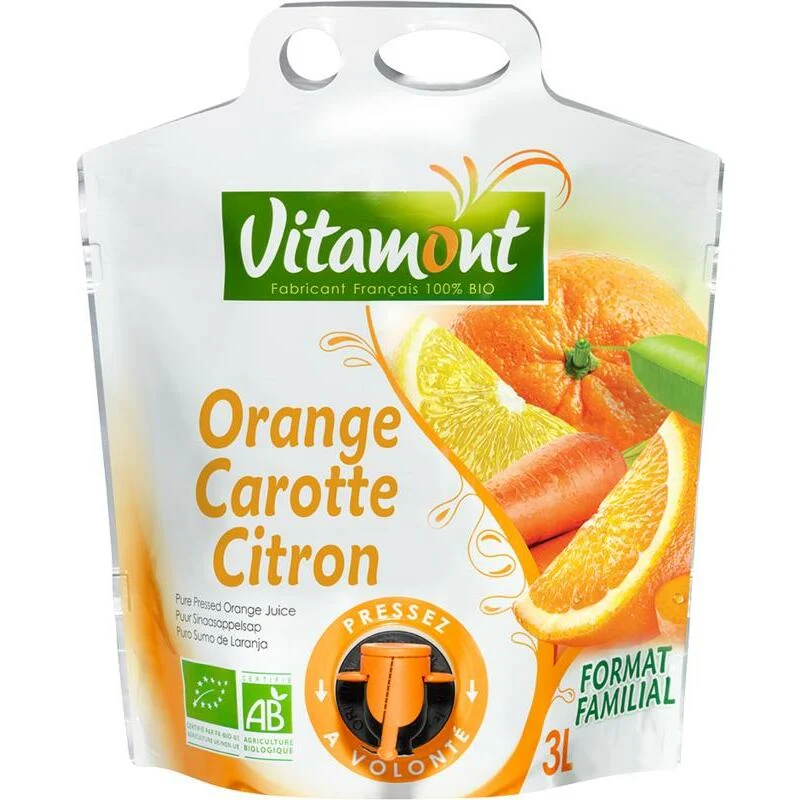 Vitamont Sinaasappel wortel citroensap 3000ml