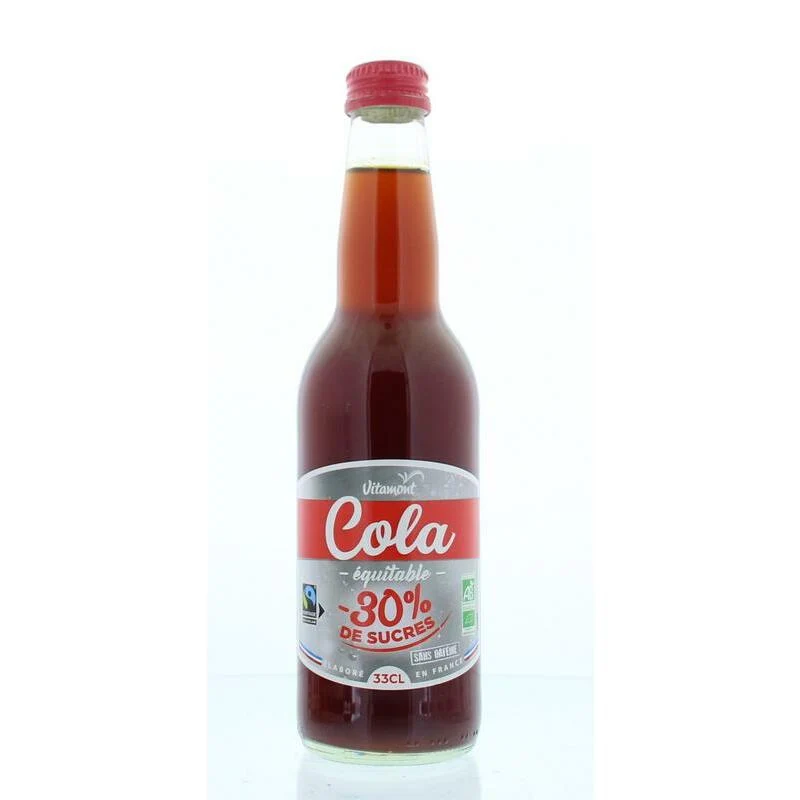 Vitamont Cola 30% minder suiker bio 330ml