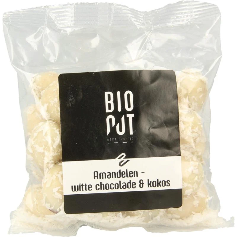 Bionut Amandelen witte chocolade & kokos 150g